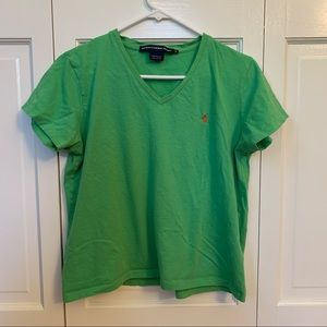 Like New XL Women’s Ralph Lauren Green V Neck